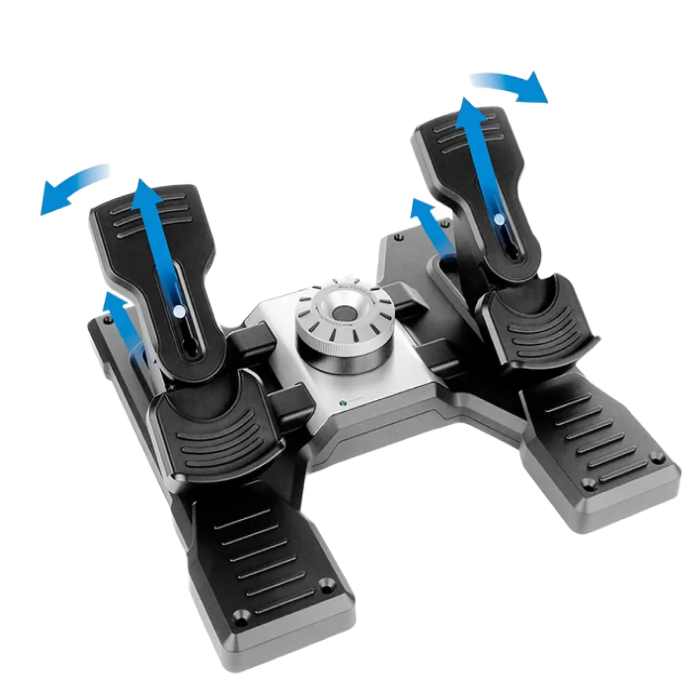 Logitech G Saitek Pro Flight Rudder Pedals – Vivid Gold Logitech G Saitek Pro Flight Rudder Pedals – Vivid Gold